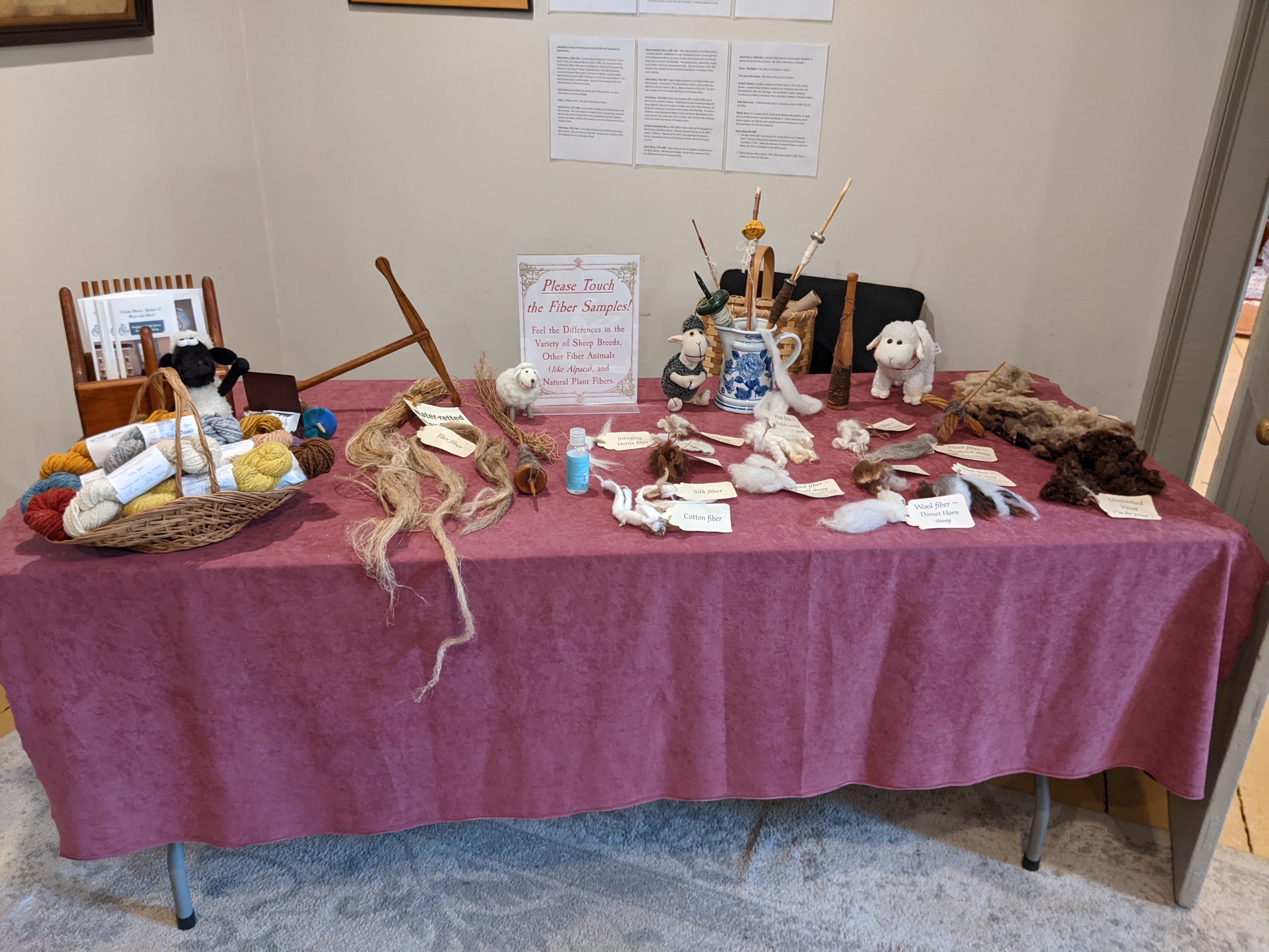 Part of my Fiber & Fabric Display