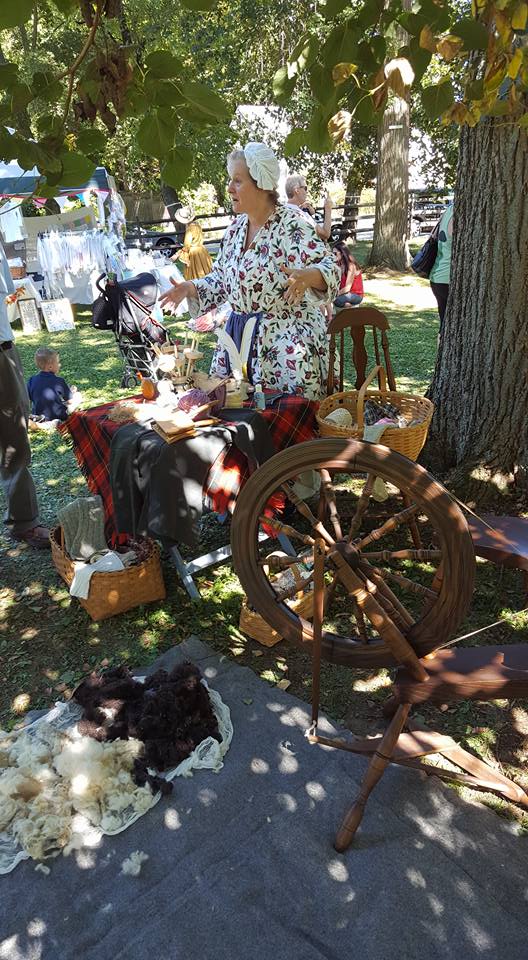 Spinning display at Tappantown Colonial Day